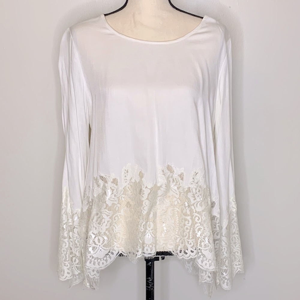 Karen Kane Top with Beautiful Lace Details